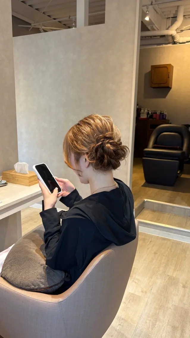 セミロング ヘアアレンジ ヘアセット soelいずみ野🌱 高橋のヘアスタイル
