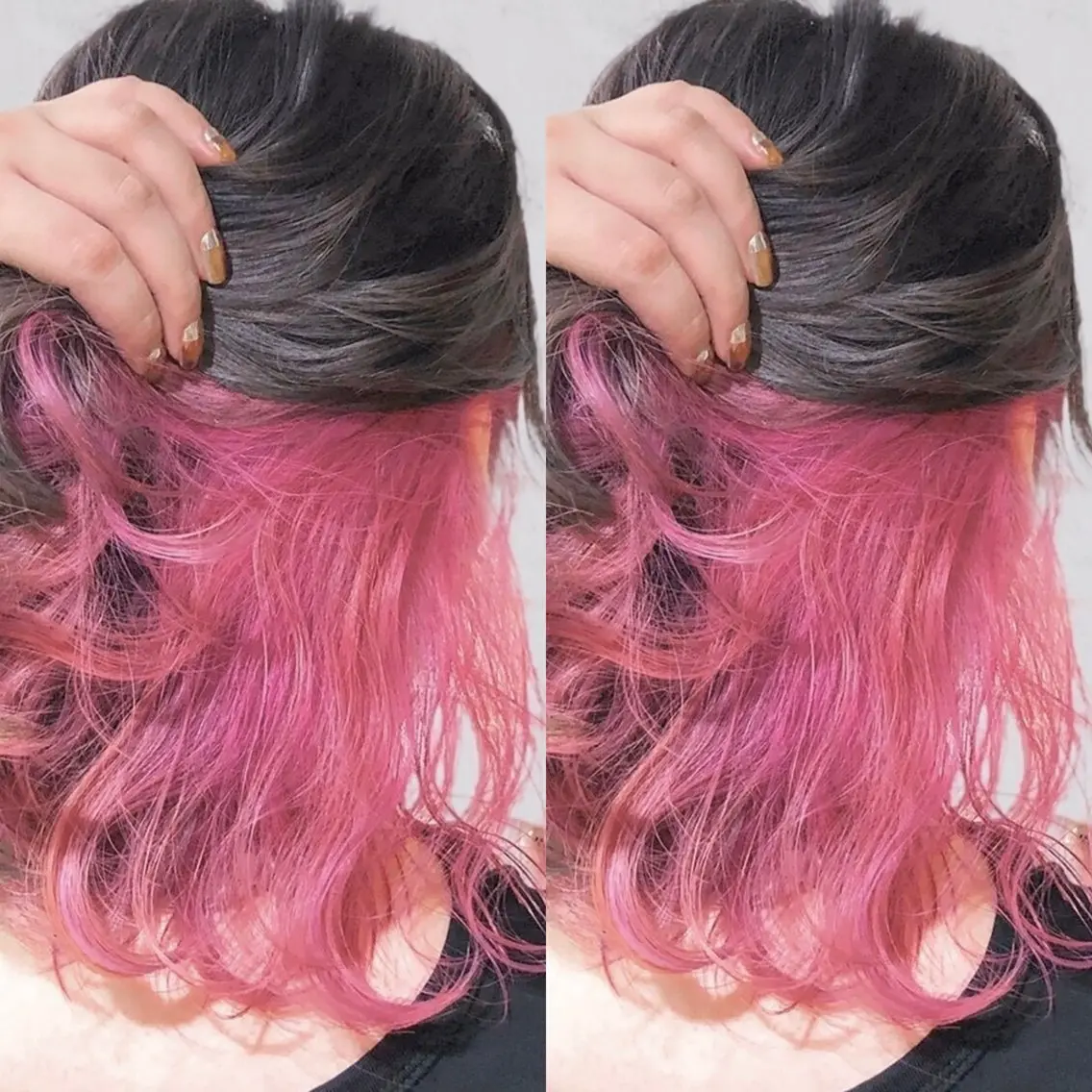 【初ブリーチの方オススメ✨】ほんのり存在感🎀インナーカラー🎀(ケアブリーチ💎+オンカラー🎨+2stepTr🫧)の写真