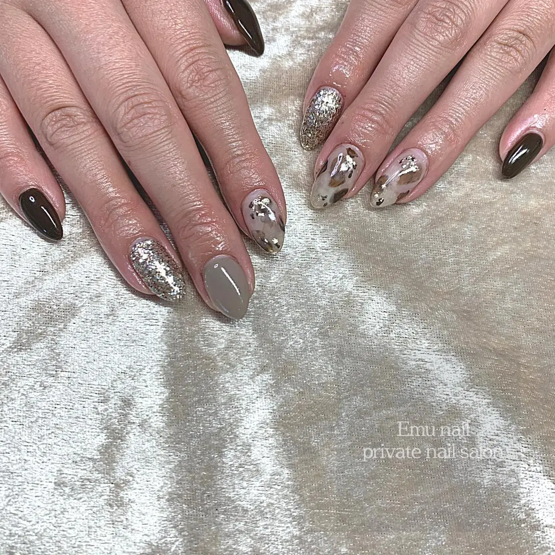 ネイル アニマル柄 emu nailのネイルデザイン