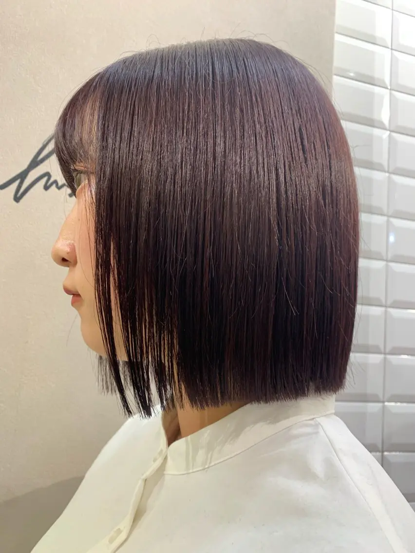 ショート カラー ブラウンカラー レッドカラー レッドブラウン hubhair レイヤー/透明感のヘアスタイル