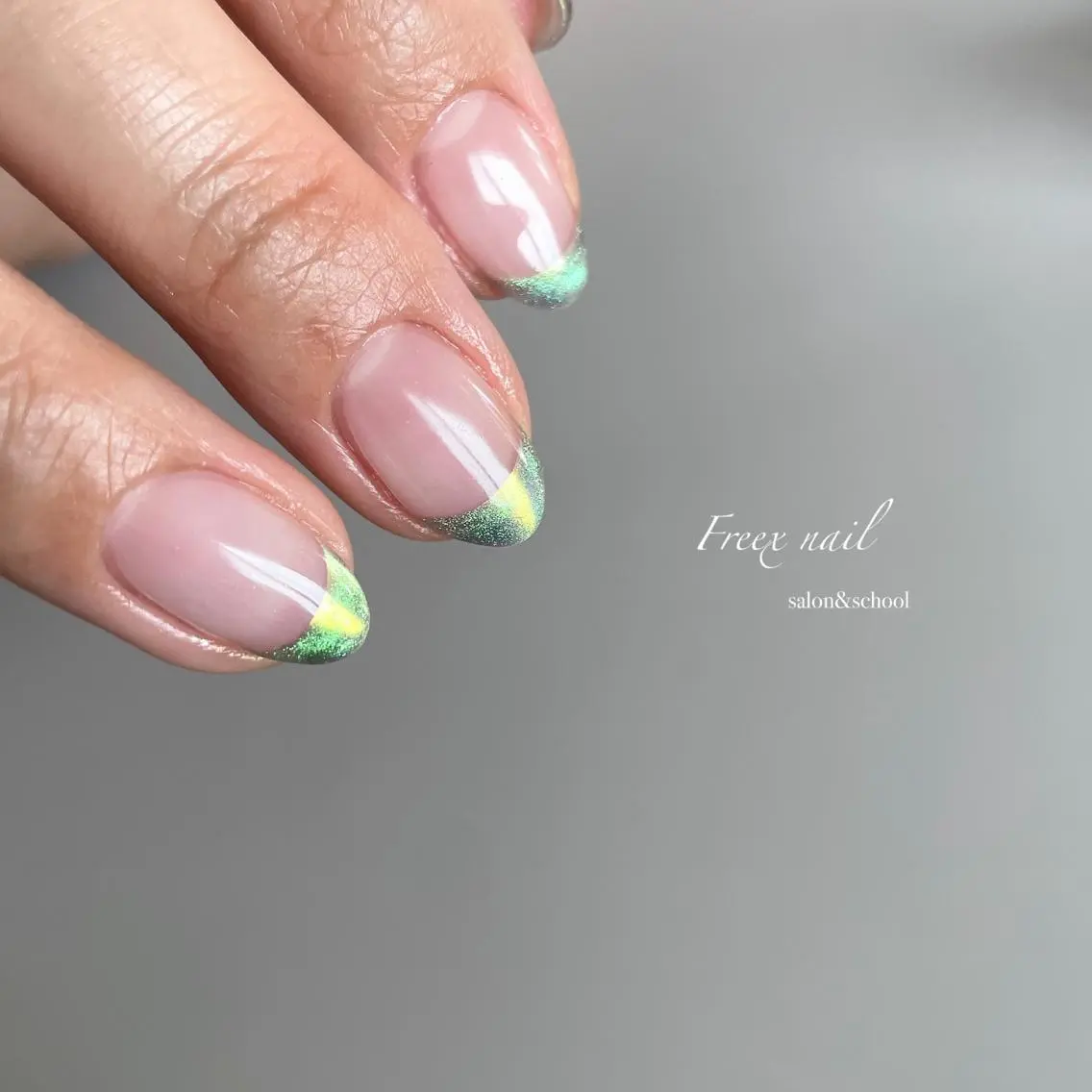 ネイル フレンチネイル マグネットネイル マグネットフレンチ ハンドネイル ハンドケア freex nail /ニュアンス/個性派のネイルデザイン
