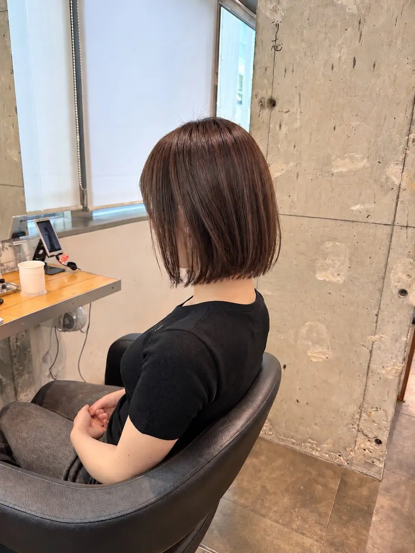 ミディアム カット ヘアカラー トリートメント ヘッドスパ ヘアセット 🩵必ず可愛く ボブ／ショート🩵のヘアスタイル