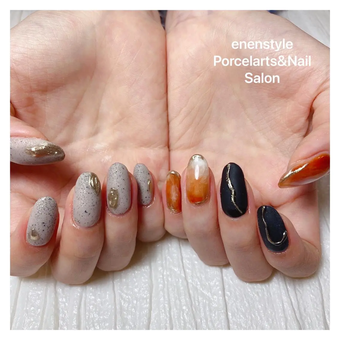 ミディアム ネイル 🐾enen style 🐾のネイルデザイン