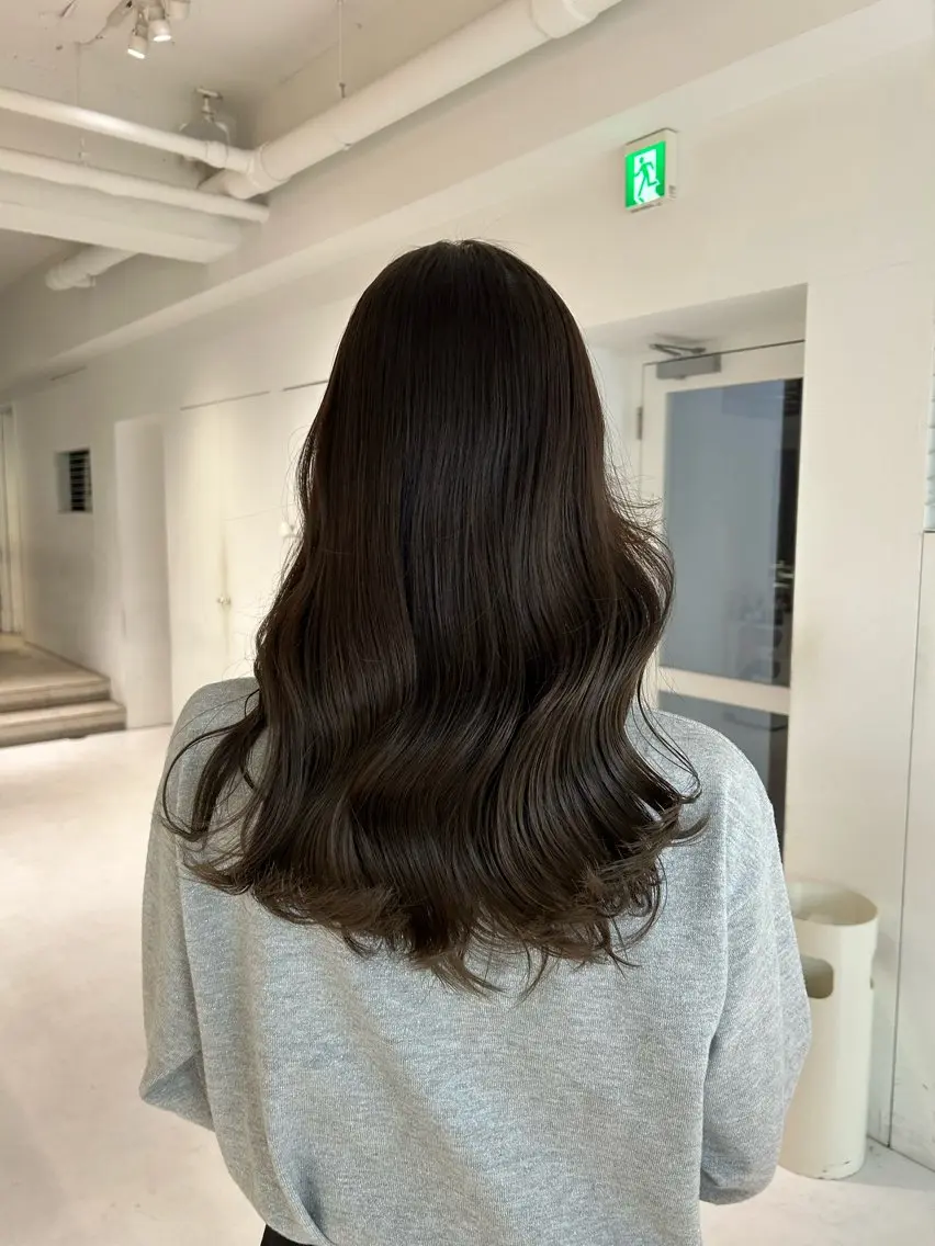 ミディアム ヘアカラー 透明感color ˚✧₊amuのヘアスタイル