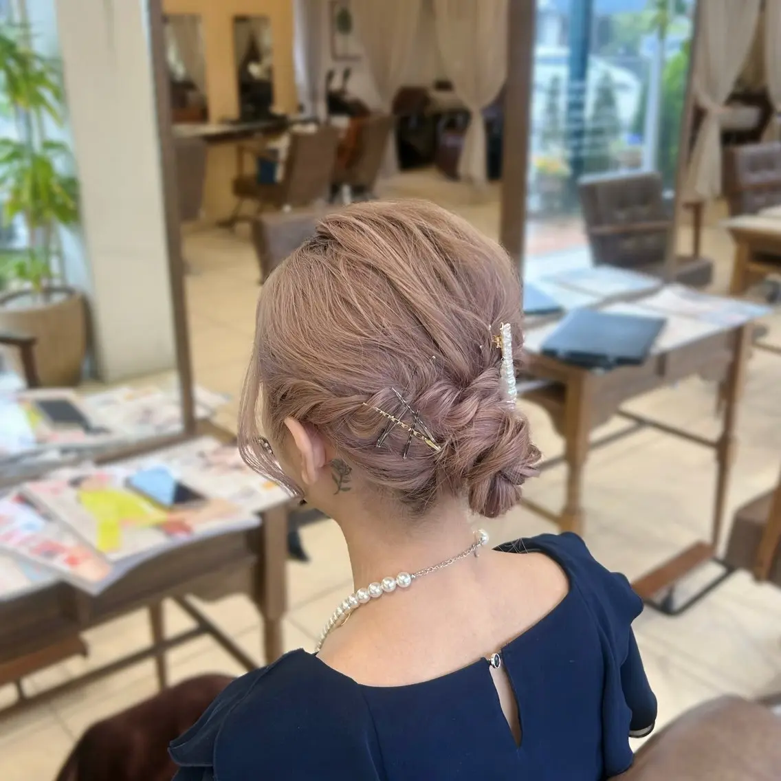 ミディアム ヘアセット Sae/クロスパーマ /盛れる顔周りのヘアスタイル