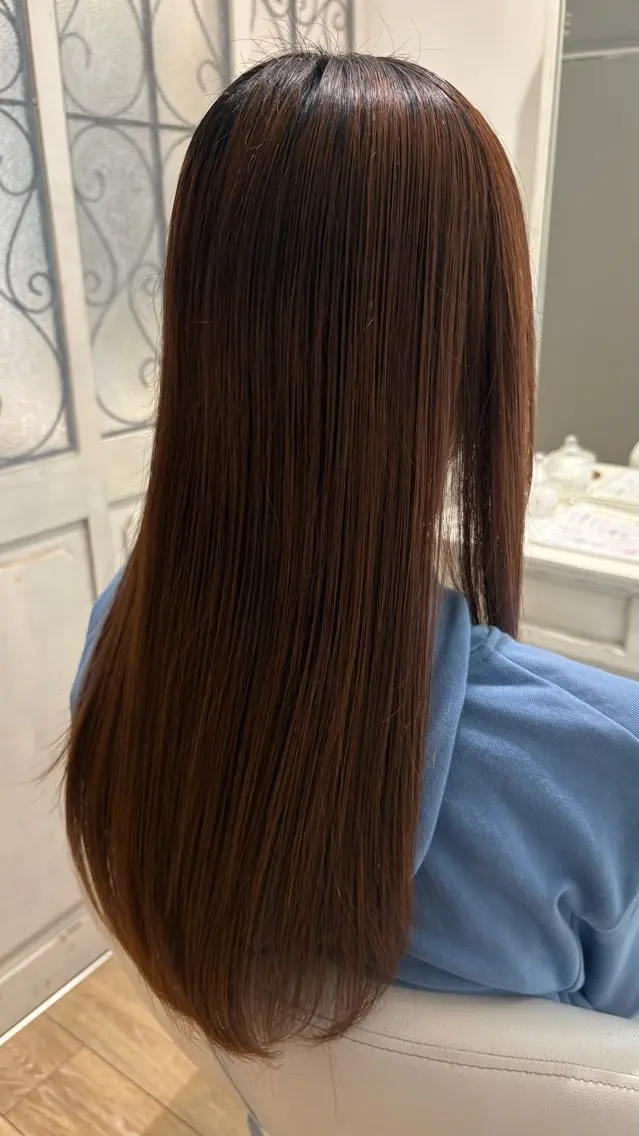 ロング カラー カット トリートメント 似合わせ 顔周りYUUGAのヘアスタイル