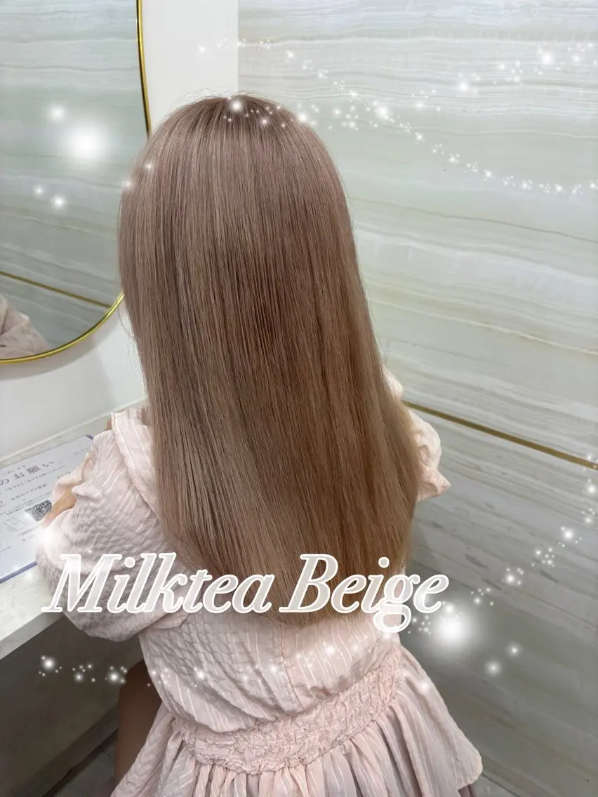 セミロング ヘアカラー トリートメント 🩶ブリーチ／カット ／大宮／あやね⛓🩶のヘアスタイル