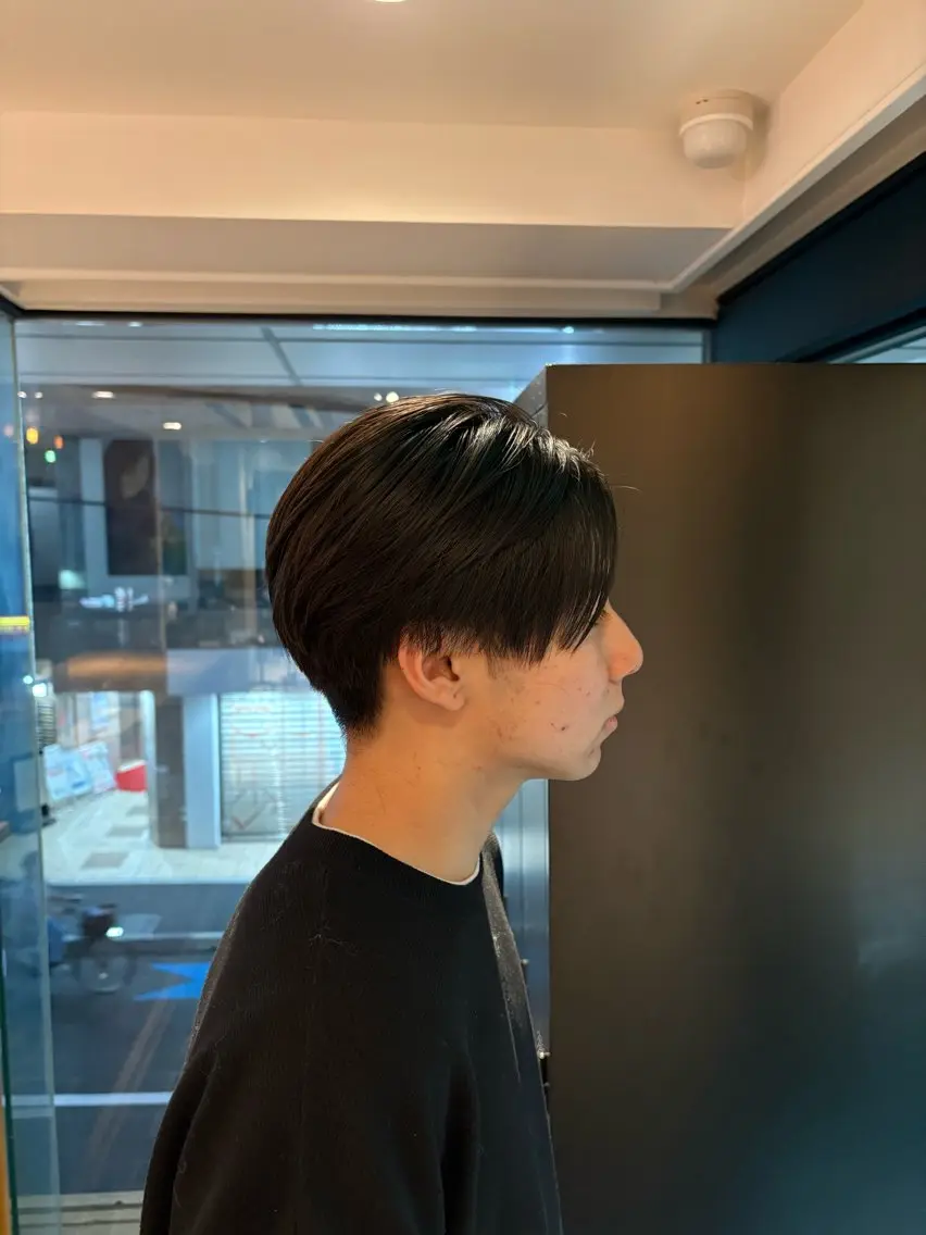 ショート メンズ センターパート カット 髪質改善✨透明感 カラー/大木南美のヘアスタイル