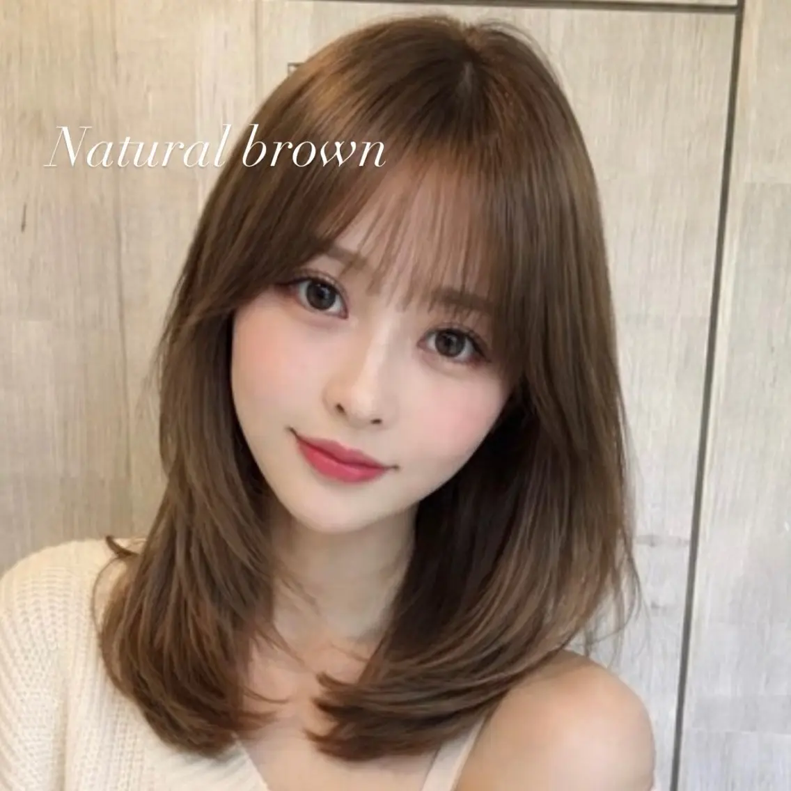 ミディアム カラー カット ヘアカラー トリートメント 透明感/レイヤー/ 縮毛矯正/ほのか🍪のヘアスタイル