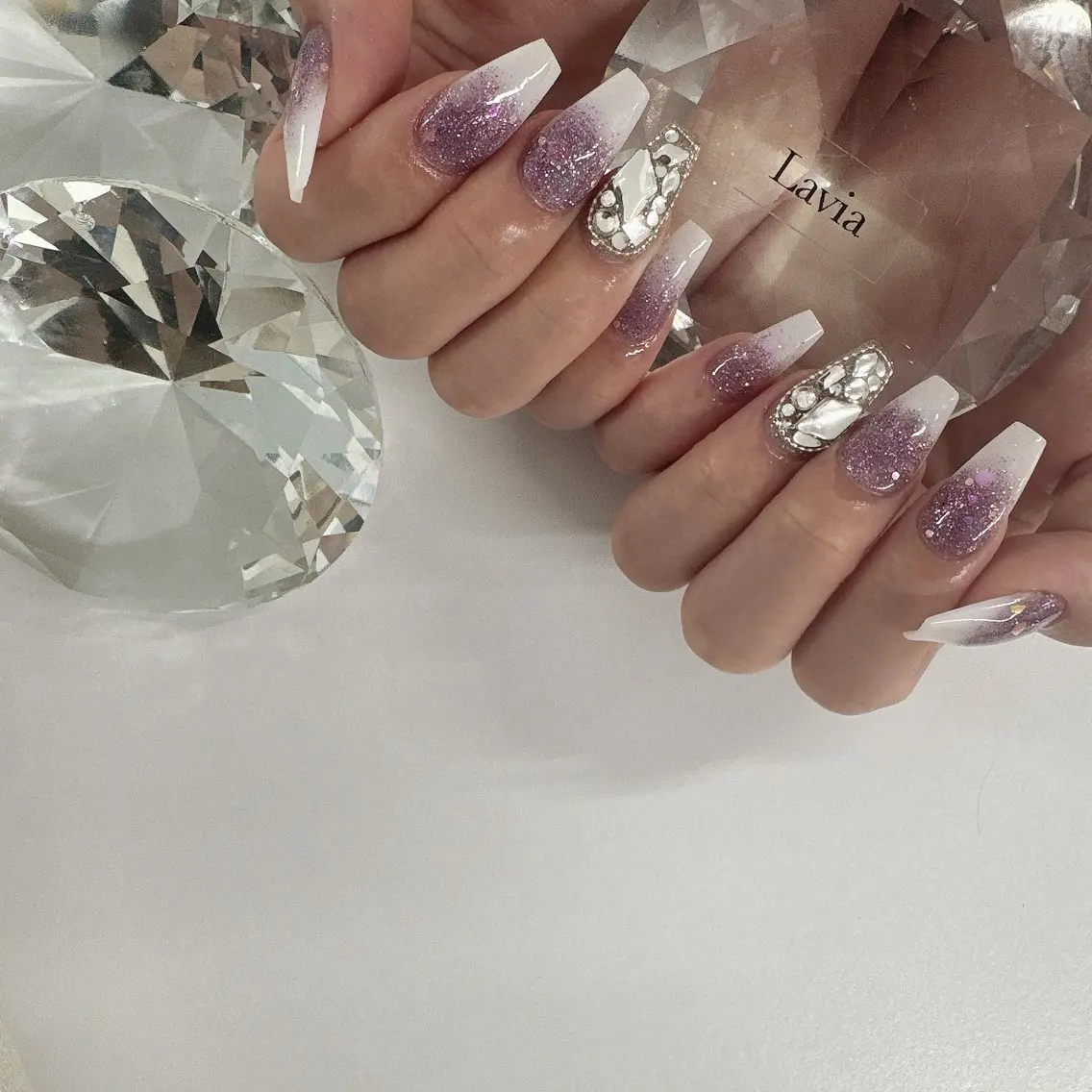 ネイル アートネイル ハンドネイル lavia🖤 ayumiのネイルデザイン