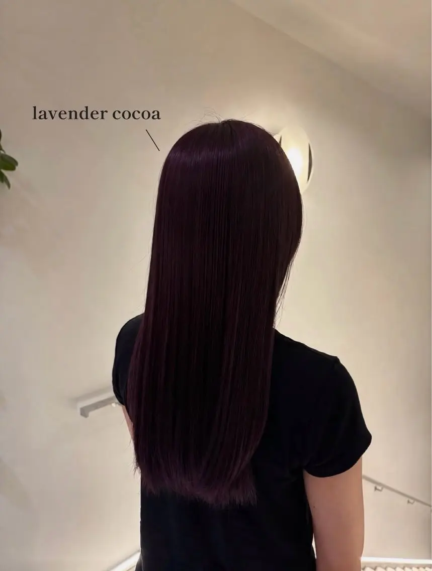 ロング カラー ブラウンカラー 透明感カラー ラベンダーカラー こだいら ひめかのヘアスタイル
