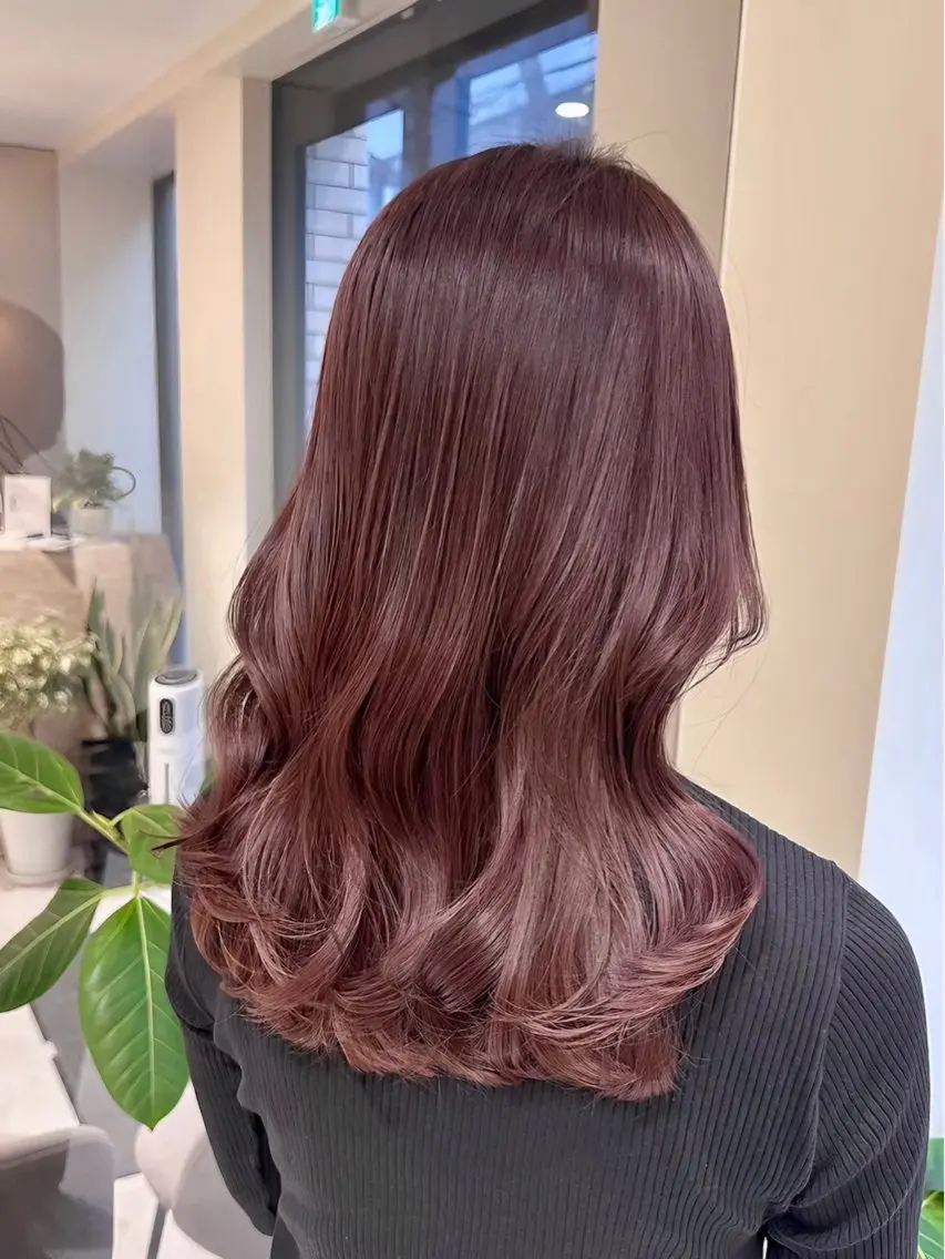 セミロング カラー 似合わせカット 小顔カット 縮毛矯正 カット ヘアカラー 1日1名様限定 予約可能のヘアスタイル