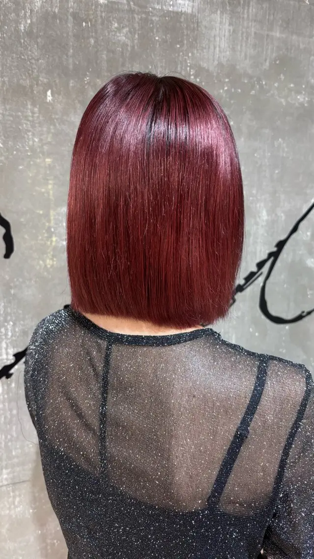 ミディアム ヘアカラー 𝐇𝐈𝐑𝐀 𝐘𝐀𝐌𝐀のヘアスタイル
