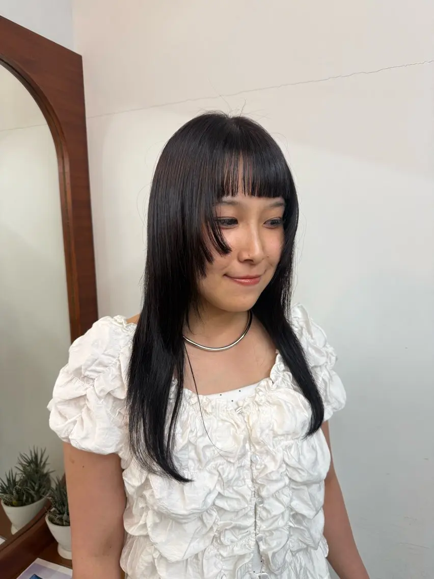 ロング オン眉 DEPT 西川もかのヘアスタイル