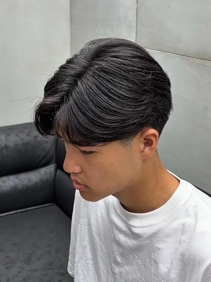 ミディアム カット パーマ メンズ特化LIBER 山口あこのヘアスタイル