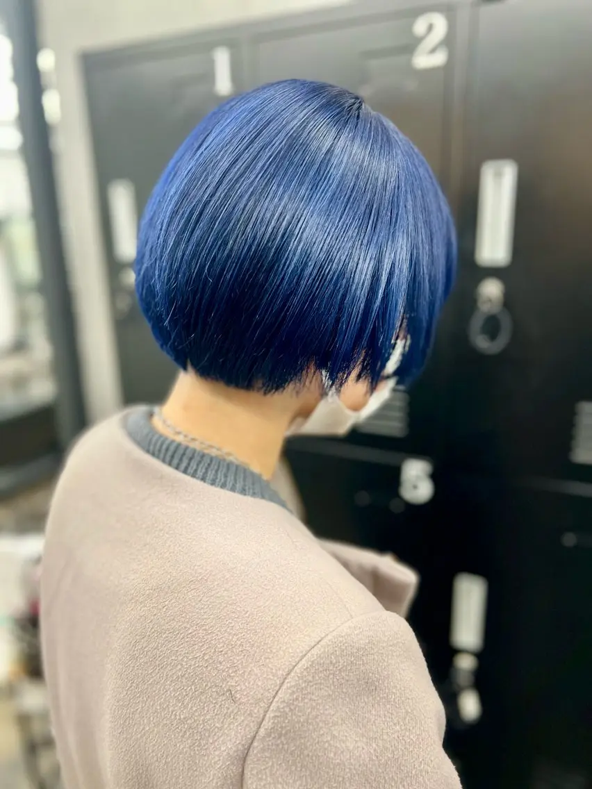 ショート カラー ブルーカラー カット ヘアカラー 透明感カラー特化🫧 🦋栗原🦋のヘアスタイル