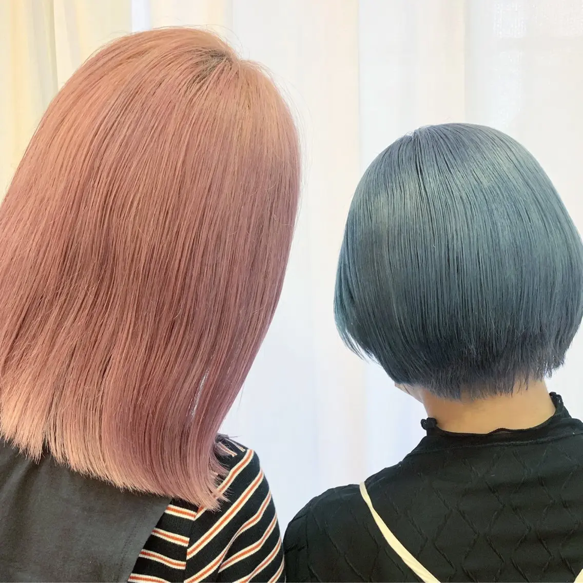 ショート カラー ブリーチ ブルーカラー ダブルカラー ハイトーンカラー ピンクカラー Yuuki🌷名古屋 栄 カラー/ボブのヘアスタイル