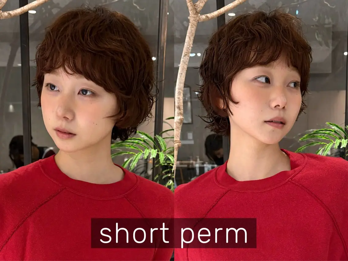 セミロング カラー パーマ カット パーマ 透明感/レイヤー /ボブ/本田 聖のヘアスタイル