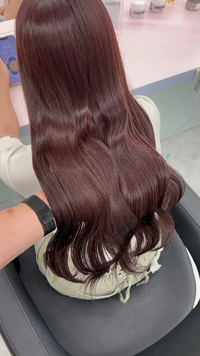 ロング カラー ヘアアレンジ ブリーチ ダブルカラー ブリーチなしカラー 縮毛矯正 ヘアカラー ブリーチなしの達人 🌈KAITOのヘアスタイル