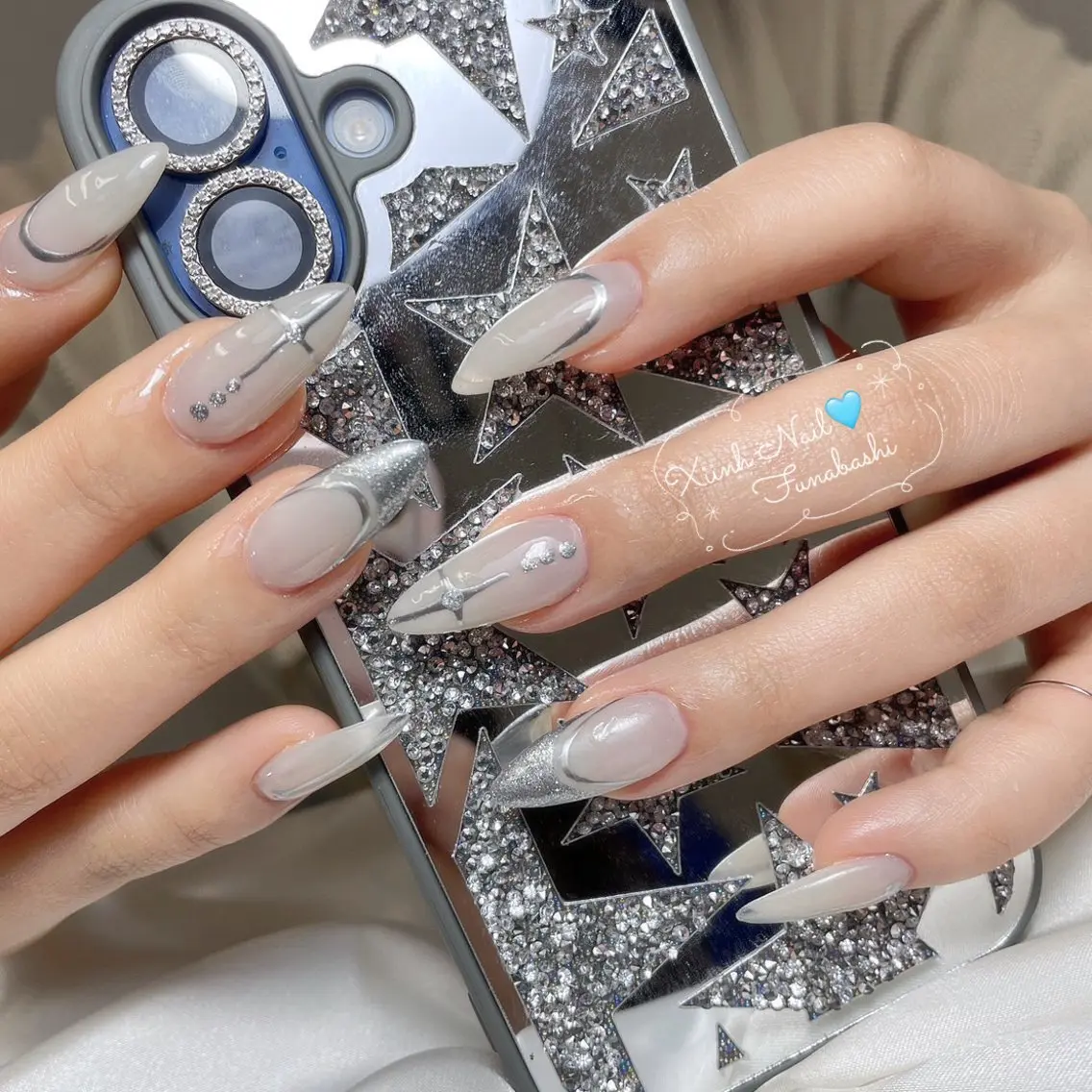 ネイル チークネイル 桜ネイル 長さ出し フットネイル ジェルネイル ハンドネイル XIINH NAIL SALONのネイルデザイン