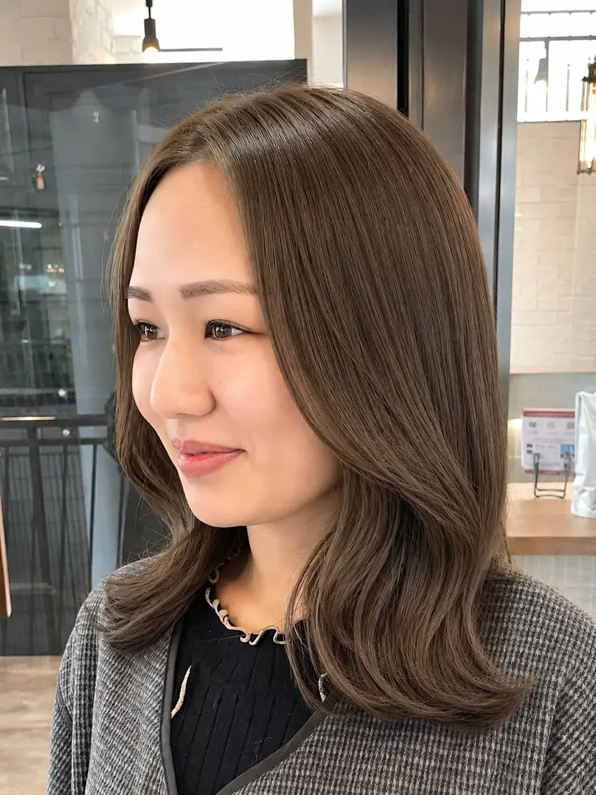 ミディアム ヘアカラー トリートメント yukii しまむら のぞみのヘアスタイル