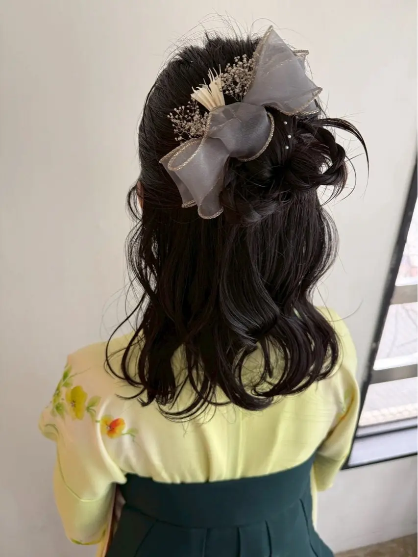 🪞🎀ハーフアップアレンジ🪞🧸の写真
