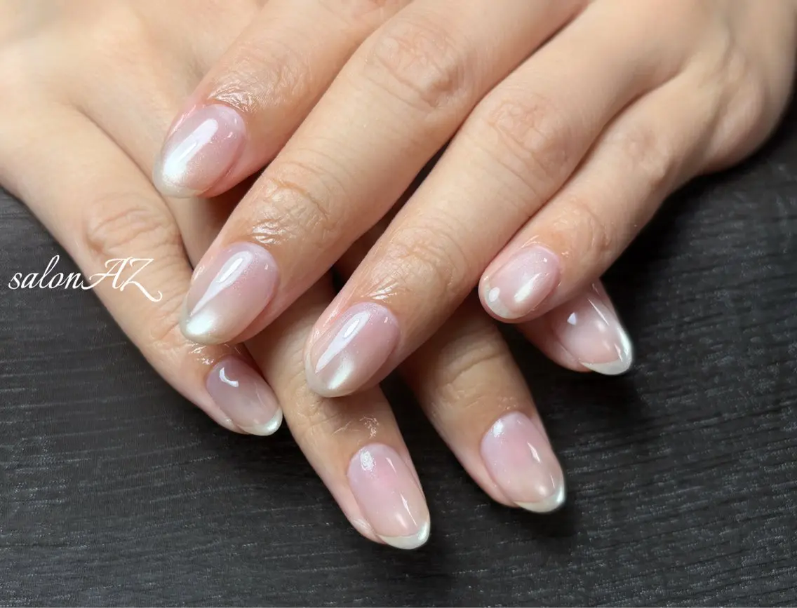 ネイル アートネイル 長さ出し フットネイル フレンチネイル ジェルネイル ハンドネイル salon AZのネイルデザイン