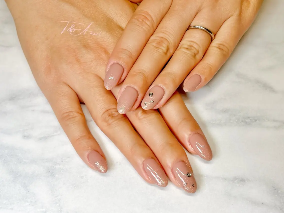 ネイル オフィスネイル ワンカラーネイル シンプルネイル T&A nailのネイルデザイン