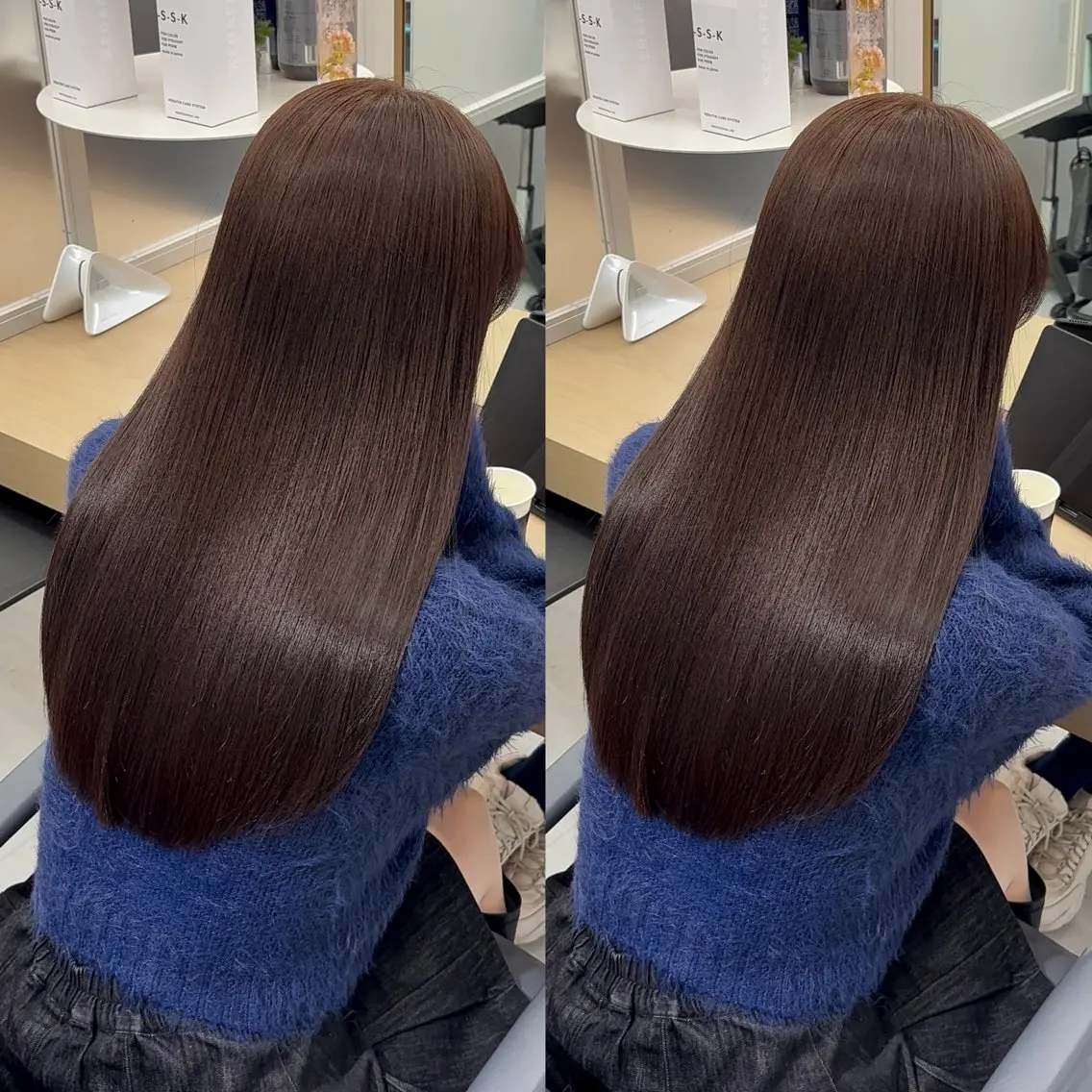 ロング カット ヘアカラー 縮毛矯正 トリートメント 今話題の艶髪矯正 美艶カラー/FUKAのヘアスタイル