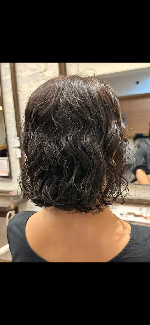 ミディアム パーマ パーマ カットモデル募集中✨ そや　こうせいのヘアスタイル