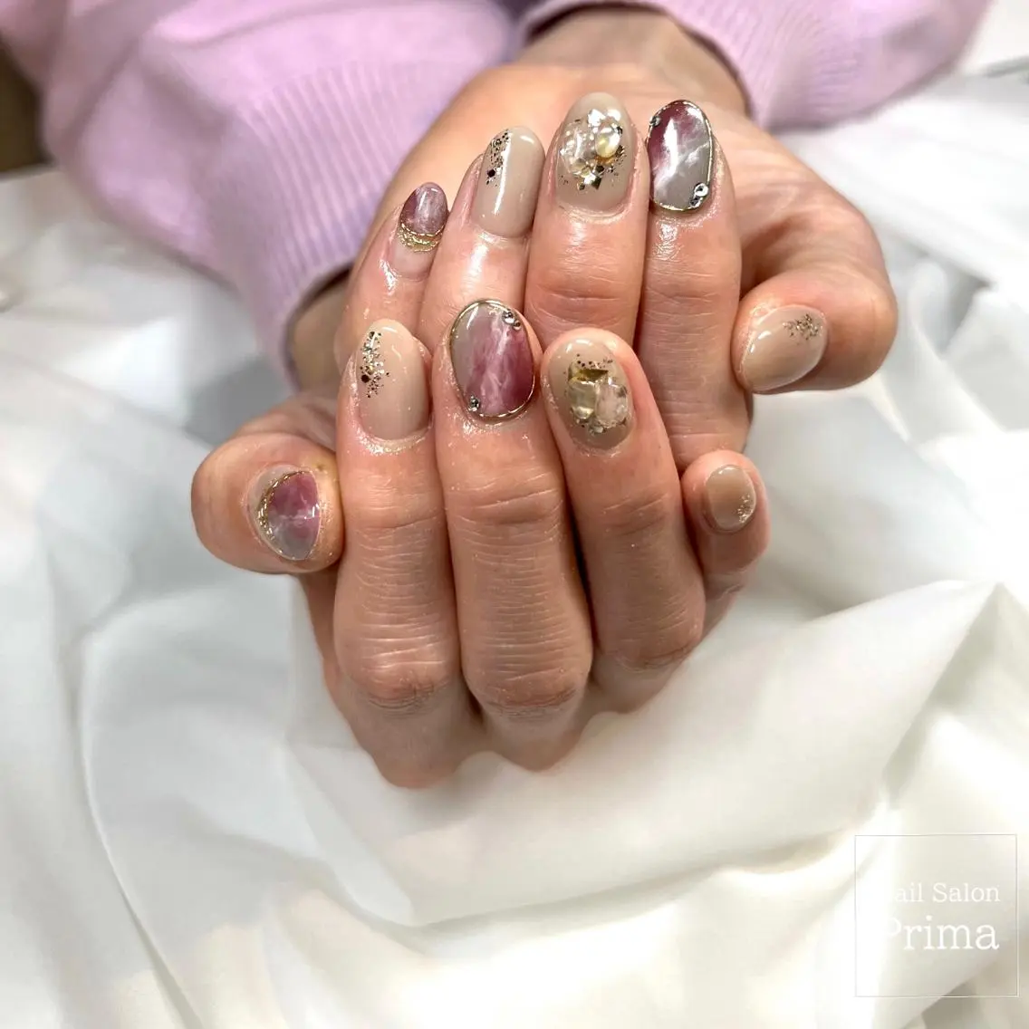 ミディアム ネイル SalonPrima 西院Nail&Eyeのネイルデザイン