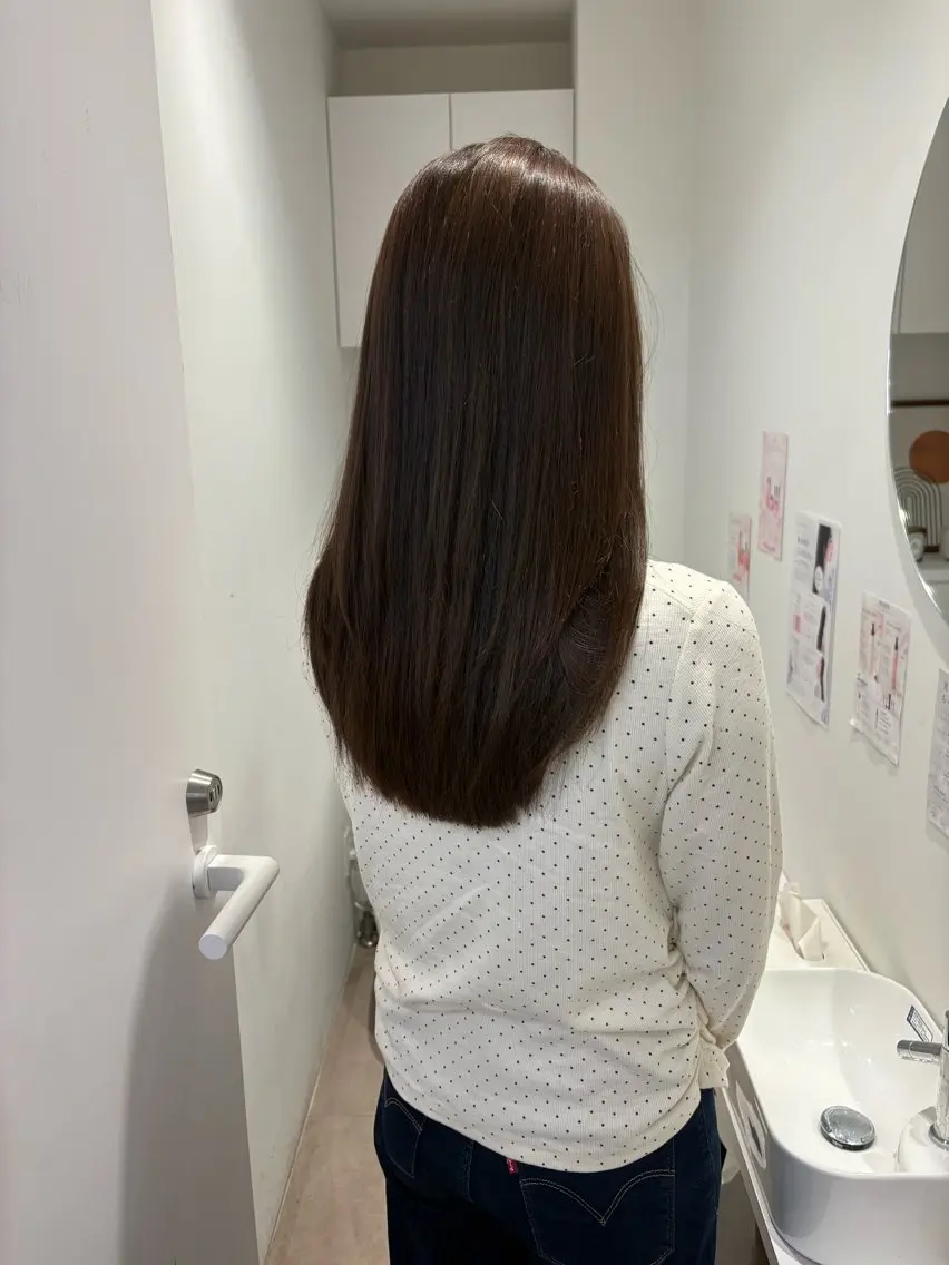 ロング カラー カット ヘアカラー トリートメント 透明感カラー🫧 nanohaのヘアスタイル