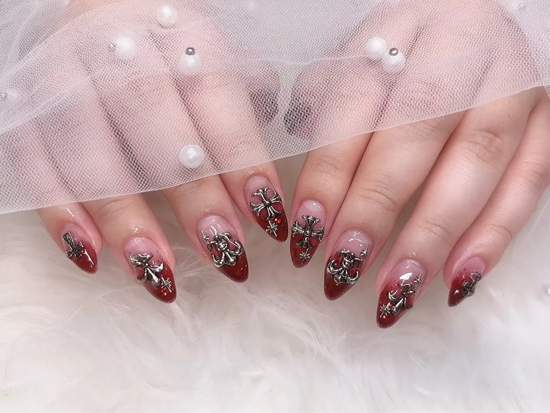ネイル ラメ(グリッター) ラメグラデーション Y. 🍒maki🍒ྀིのネイルデザイン