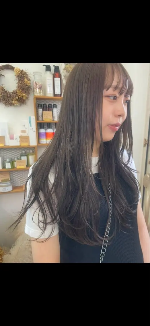 ロング カラー 透明感カラー ヘアカラー トリートメント キノシタ マユのヘアスタイル