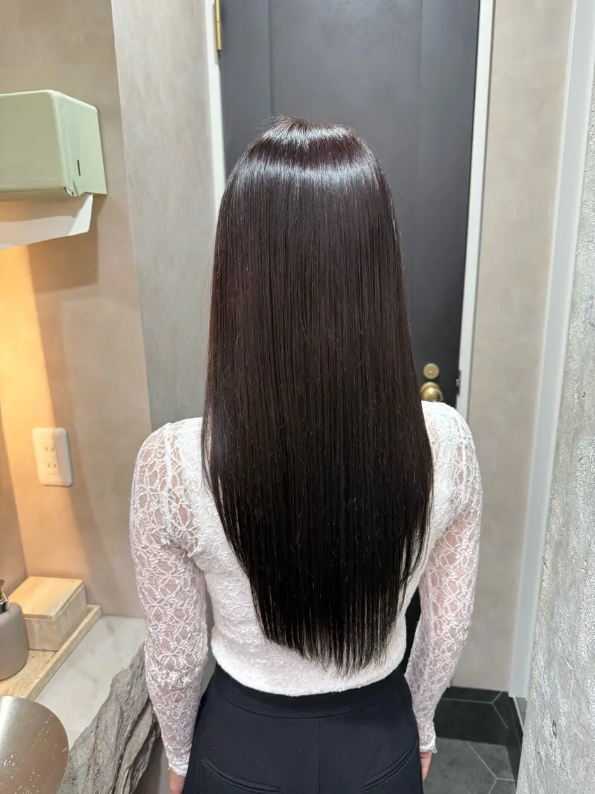 セミロング カラー カット 縮毛矯正 🪐レイヤー/抜け感 カラー/加野彩果🪐のヘアスタイル
