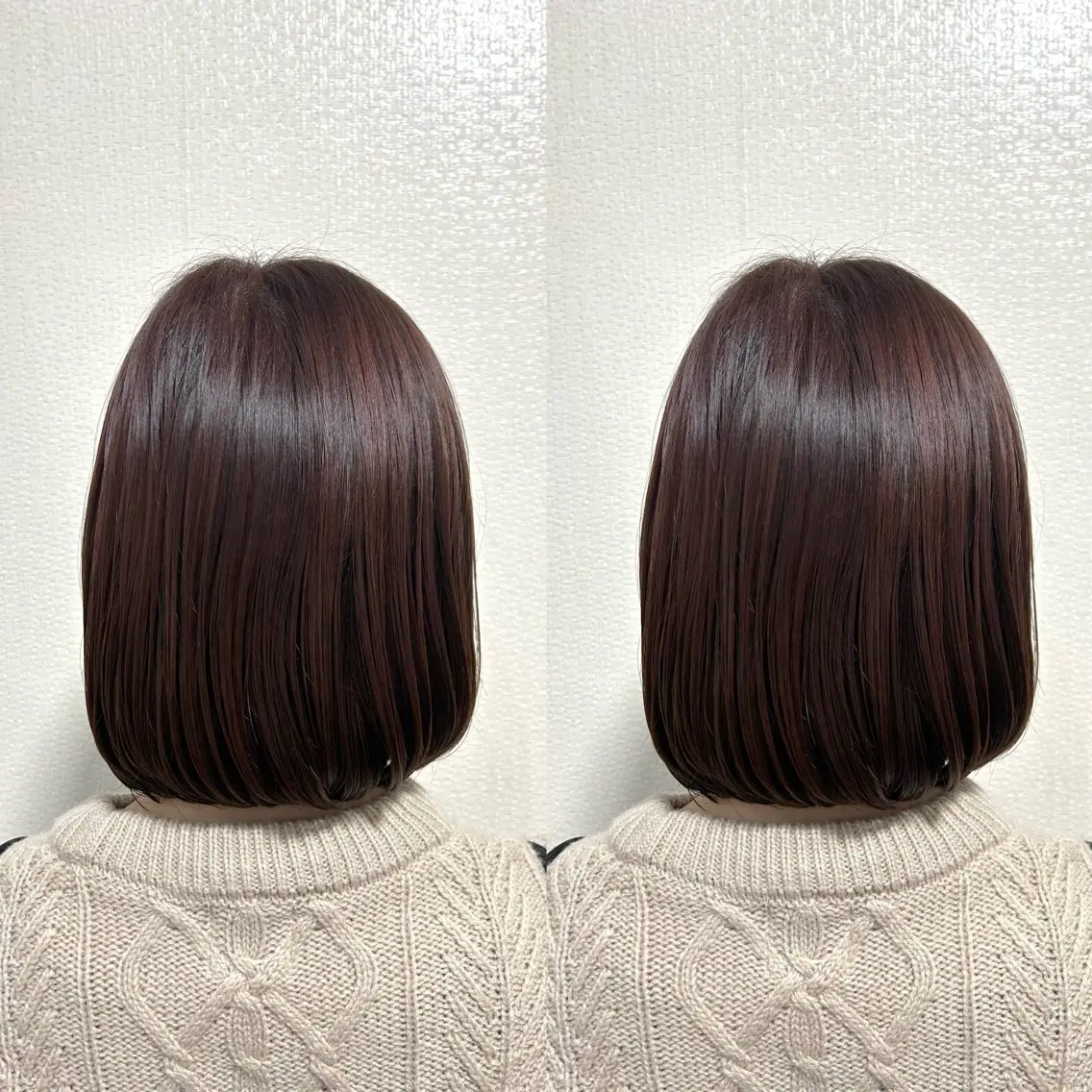 ミディアム レッドブラウン ボブ 2ヵ月先までまとまる レイヤー🫧若葉🪞のヘアスタイル