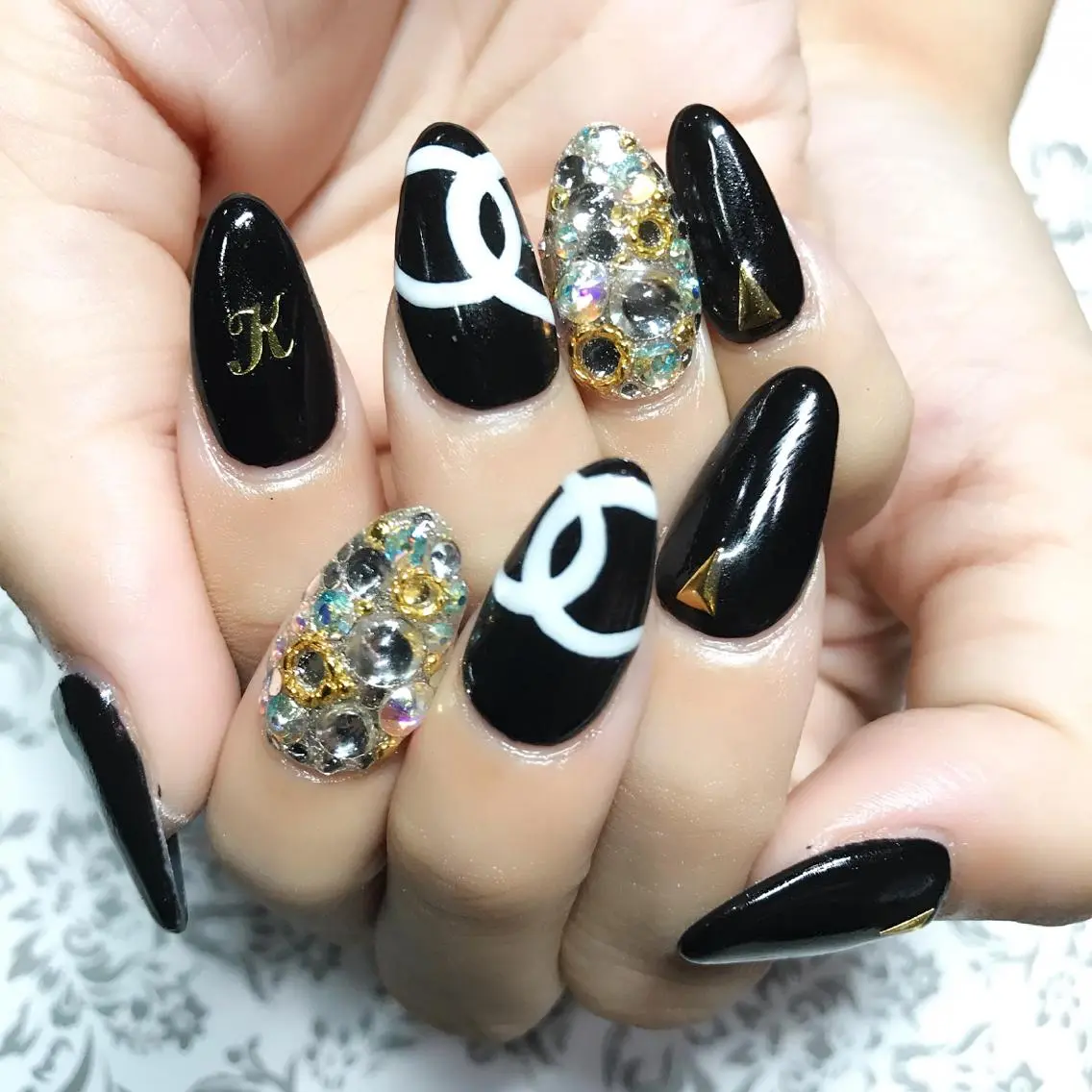 ネイル スカルプネイル 渋谷/チップ長さ出し 👑アプレgel-xのネイルデザイン