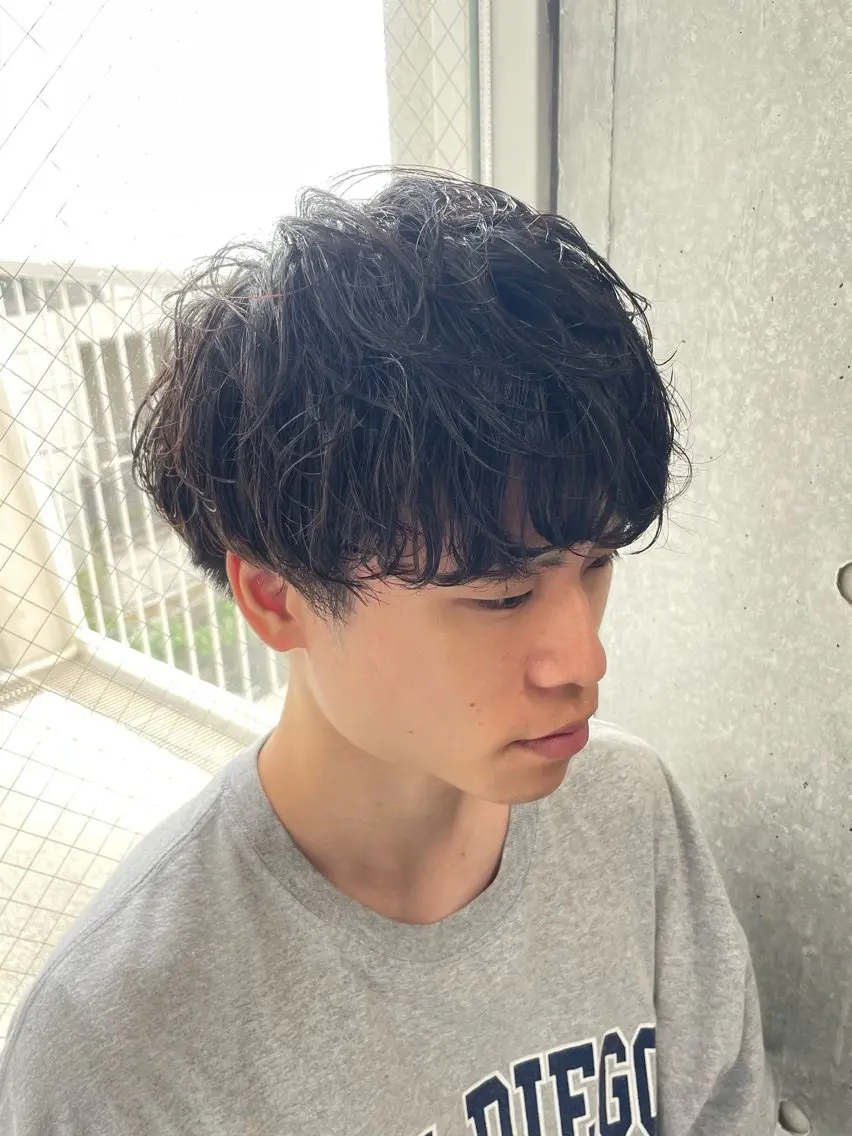 パーマ メンズ カット パーマ トリートメント ヘアセット メンズモテパーマ💙 fuwaのヘアスタイル
