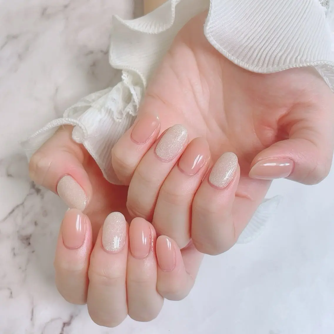 自爪🎀ワンカラー/ラメグラ💖オフありの写真