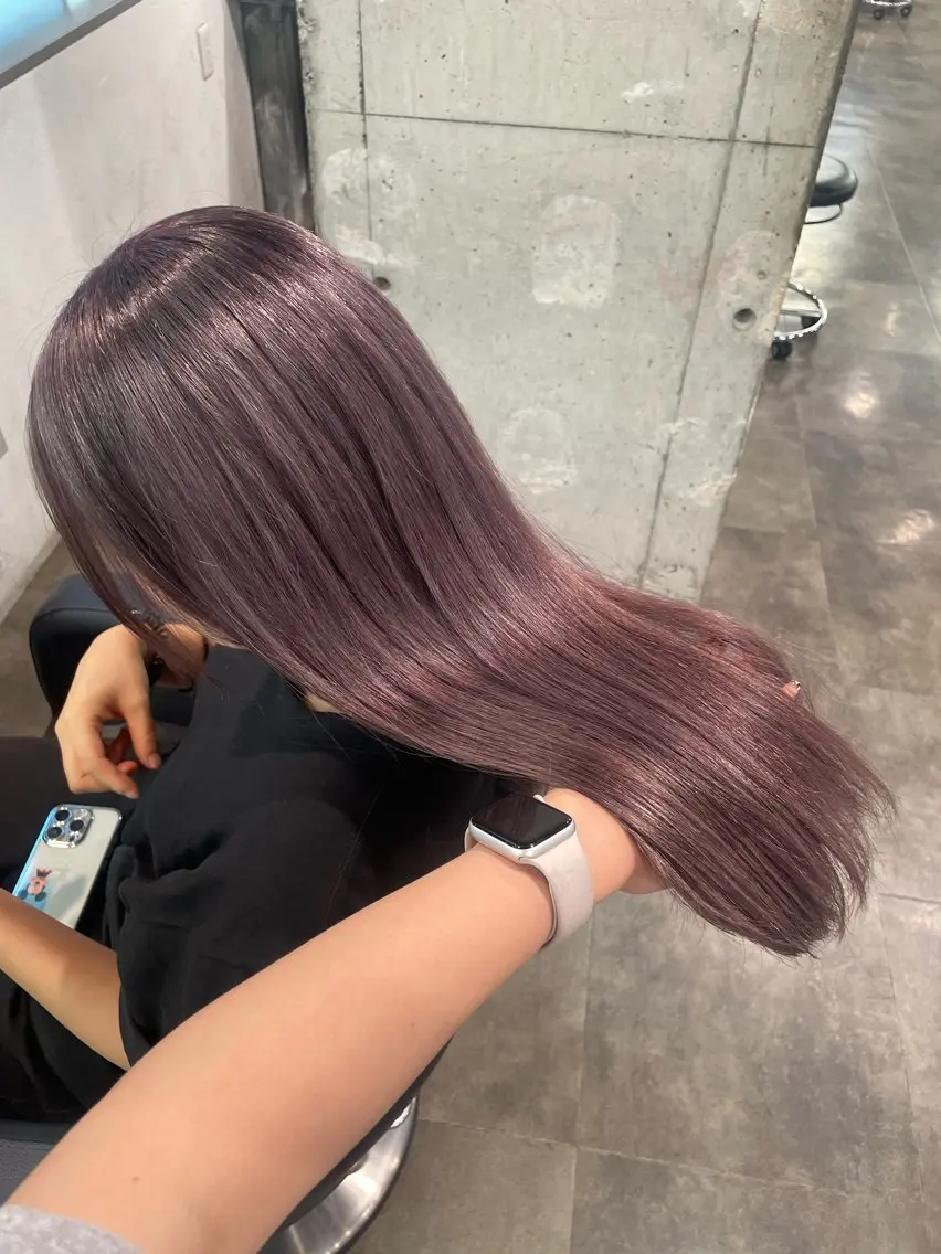 ロング カラー ヘアカラー ハイトーン 横浜💞ミオのヘアスタイル