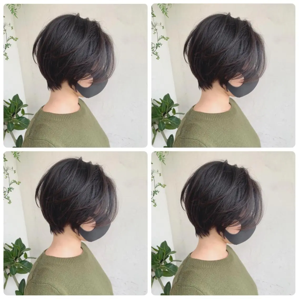 ショート ボブ セシルカット 外国人風カラー ハイライト レイヤーカット カット トリートメント 京都大人女性ショート 徒歩1分/秋山のヘアスタイル