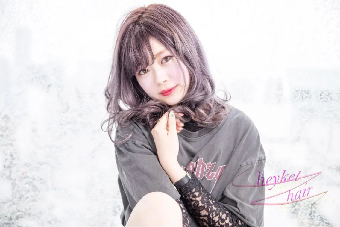 セミロング カラー Re:ta Hair 飯田淳平のヘアスタイル