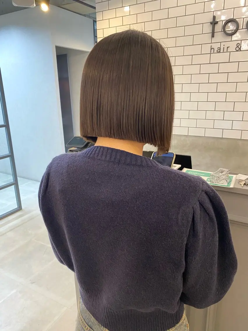 ショート ボブ カット ヘアカラー 縮毛矯正 トリートメント HARUKA🍒 toccaのヘアスタイル