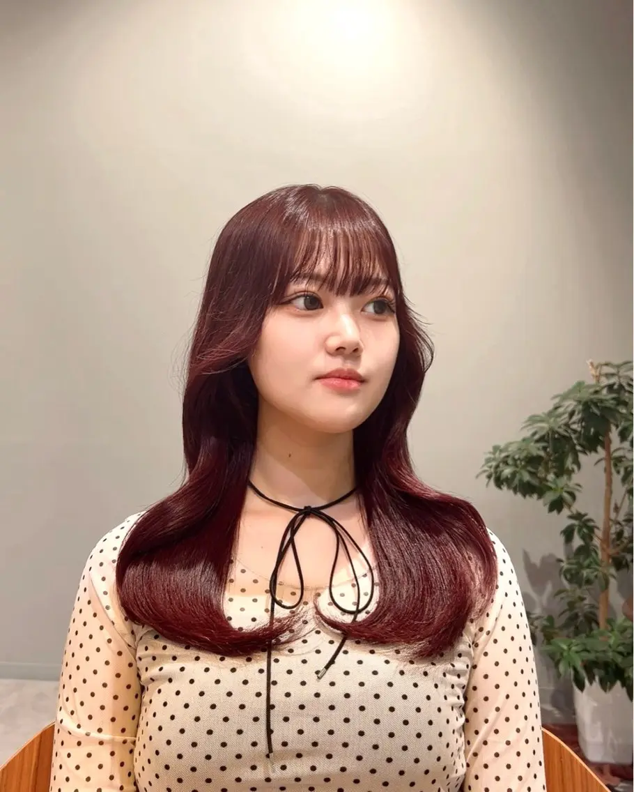 セミロング カラー くびれヘア 長谷川 将斗のヘアスタイル