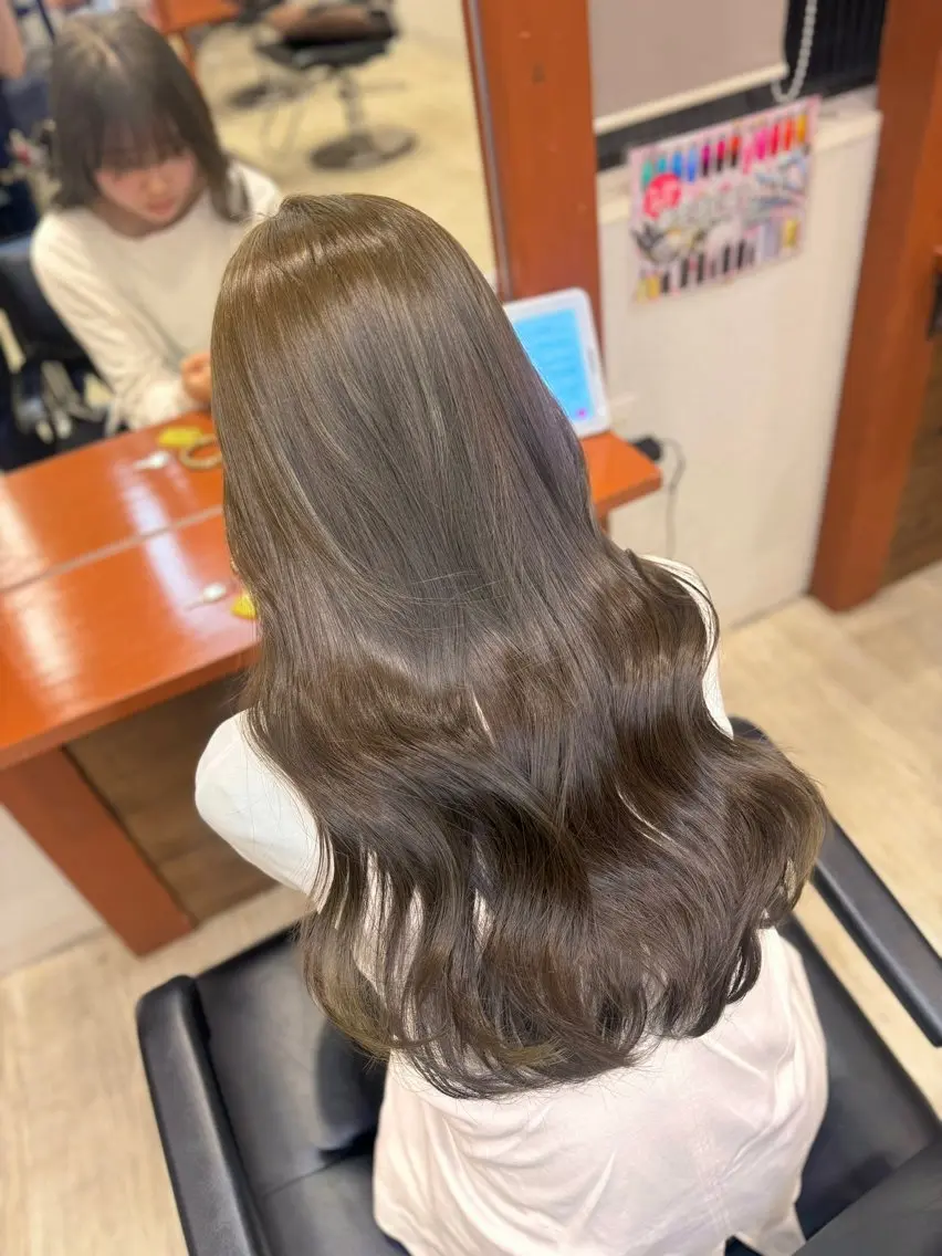 ブリーチなしダブルカラー+カット+Aujua4stepトリートメント💎(高発色アディクシー/フィヨーレカラー使用✨)の写真