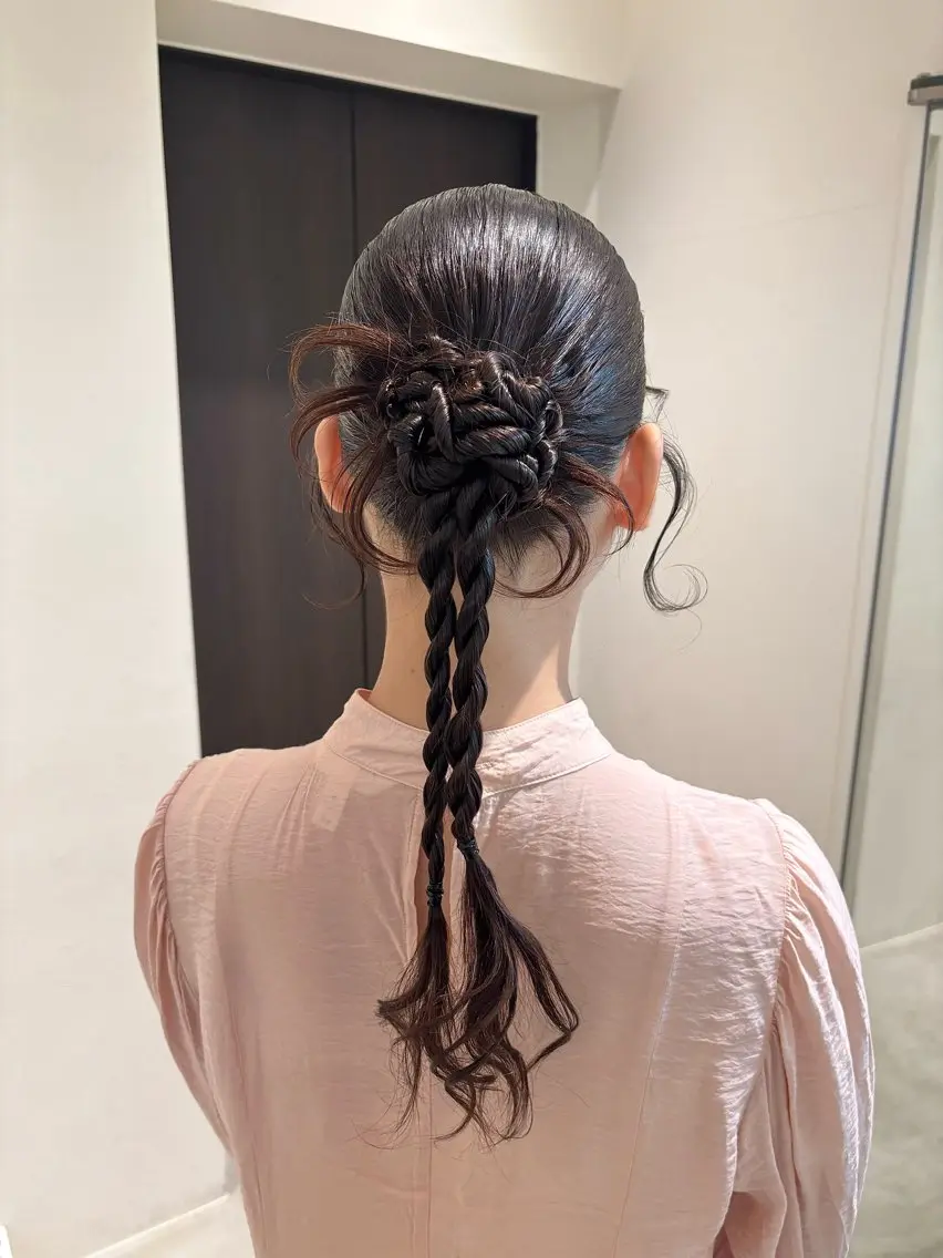 【朝のみ☀️】大人気✨ニュアンスタイトヘアセット🪄︎︎✨の写真