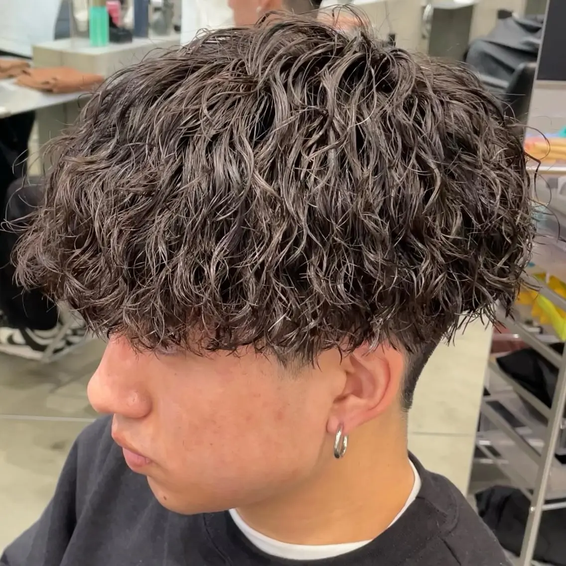 ミディアム パーマ ヘアアレンジ メンズ fifth 石川 凪のヘアスタイル