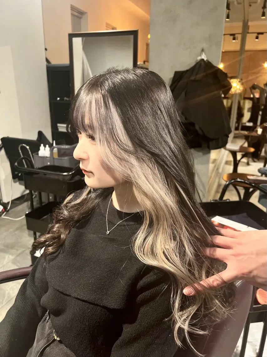 セミロング カラー ヘアカラー トリートメント ヘッドスパ ヘアセット 🌈インナーカラー ‘ショウマ’🌈のヘアスタイル