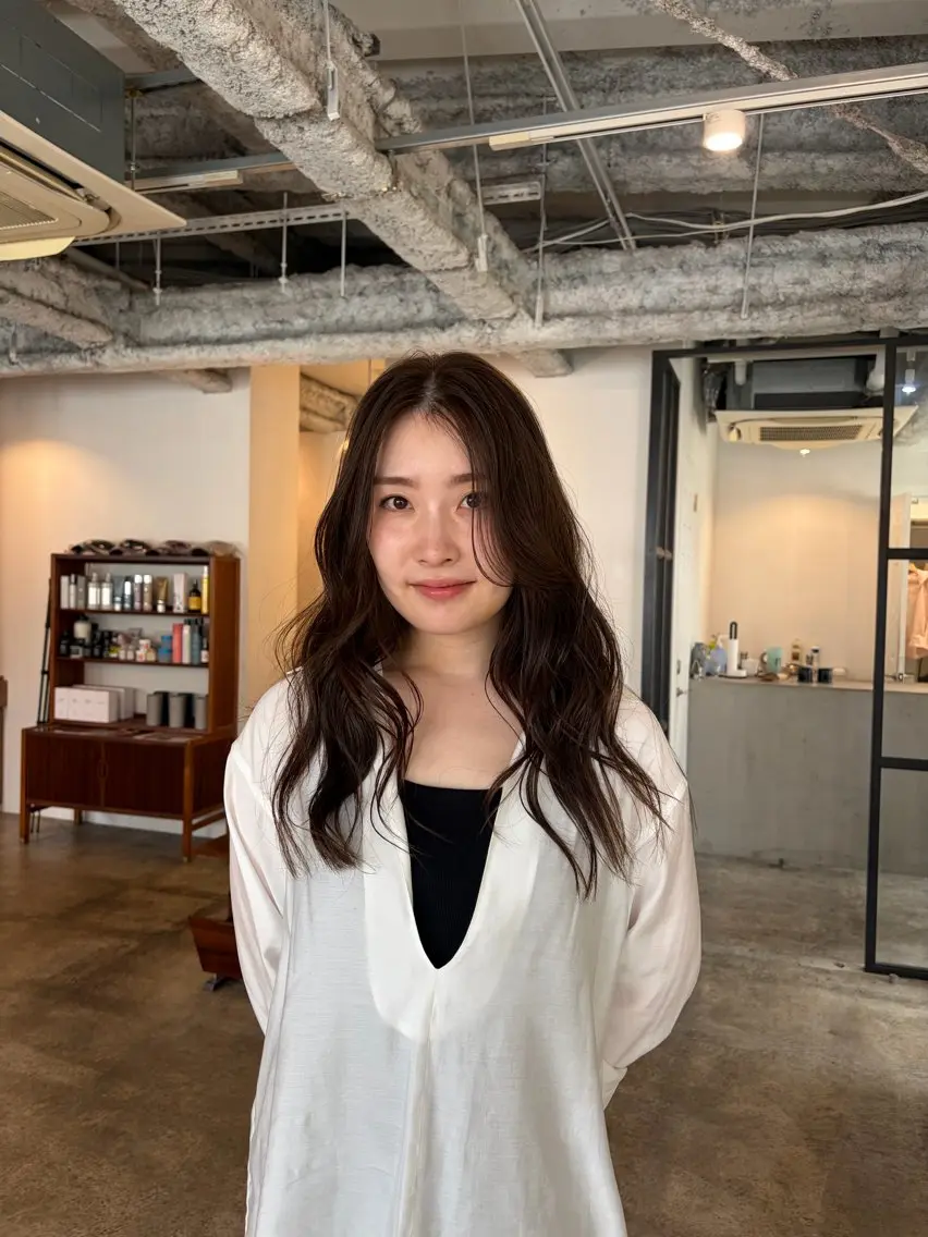 ロング カット ヘアカラー 🧣misaki 🧣のヘアスタイル
