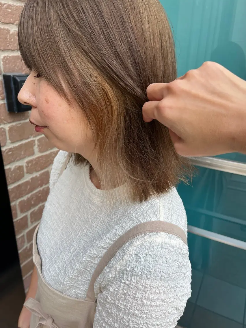 ミディアム カラー メンズ 久木原 ゆりのヘアスタイル